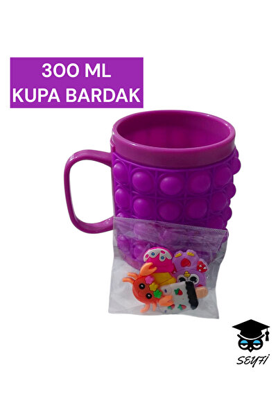 SEYFİKİRTASİYE 300 ml Desenli ve pop-it kupa bardak çeşitleri plasik çocuk ba...