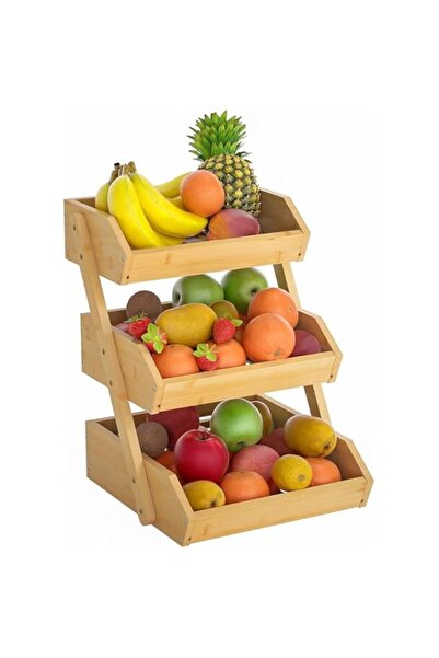 genric سلة فواكه من الخيزران من تايجوم لطاولة المطبخ، رف تخزين فواكه كبير الس...