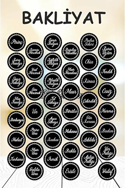 Think And Print 42 Adet Bakliyat Etiketi Suya Dayanıklı Yapışkanlı Etiket Sti...