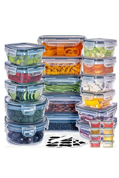 genric MahMir® Airtight Meal Prep Container Set with Locking Lids, 24pcs Re-usable Plastic Food Storage Co