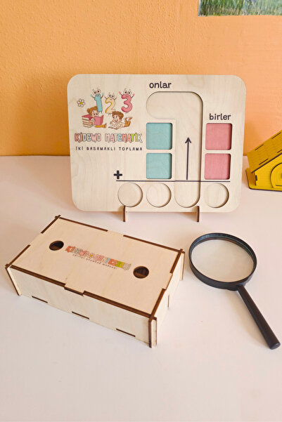 KİDEWO İlkokul Matematik + Eğitici Toplama İşlemi Ahşap Oyuncak Etkinlik Seti...