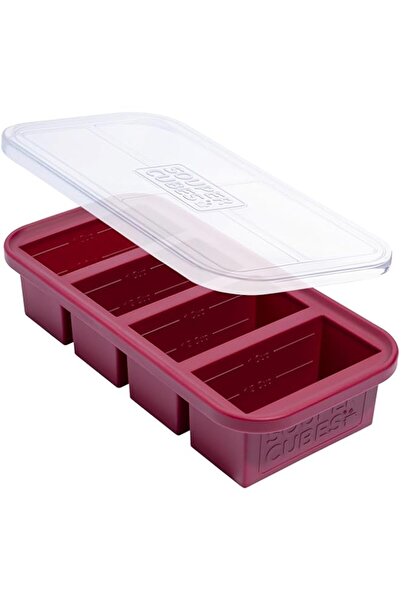 genric صينية تجميد سيليكون سعة كوب واحد مع غطاء - حاوية سهلة لإعداد الوجبات و...