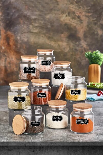 Think And Print 65 Τεμάχια Ετικέτες για βάζα μπαχαρικών που πλένονται