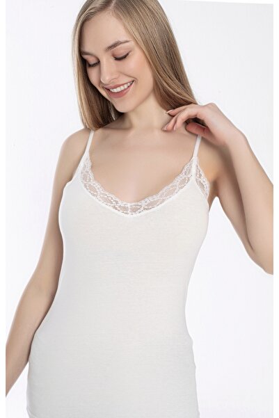 NightLove Öztaş Lycra Lace Strap Tank Top 20003-A