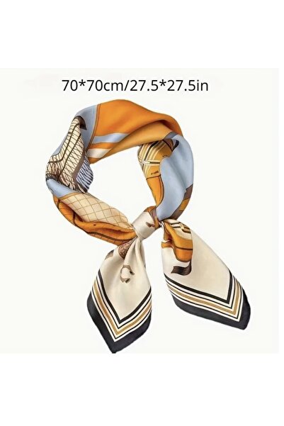 SOLOBUY Printed Decorative Scarf 70*70 CM