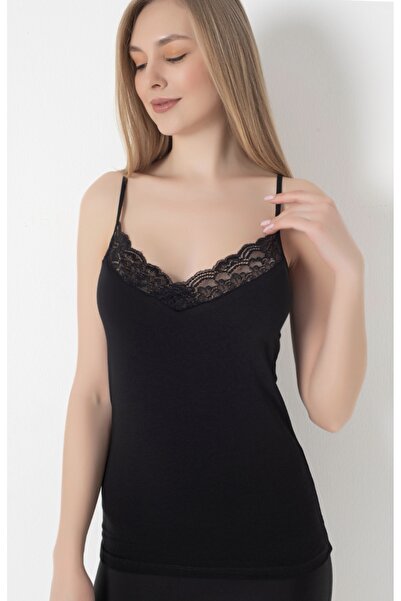 NightLove Öztaş Lace Strap Tank Top 20002-A