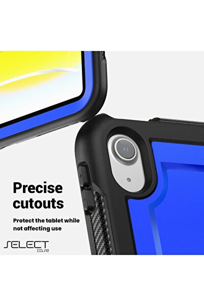 SELECT Shockproof iPad Case for iPad 9th 10.2-inch-Kid-Safe Design with 360° Rotating Stand and Thermoline