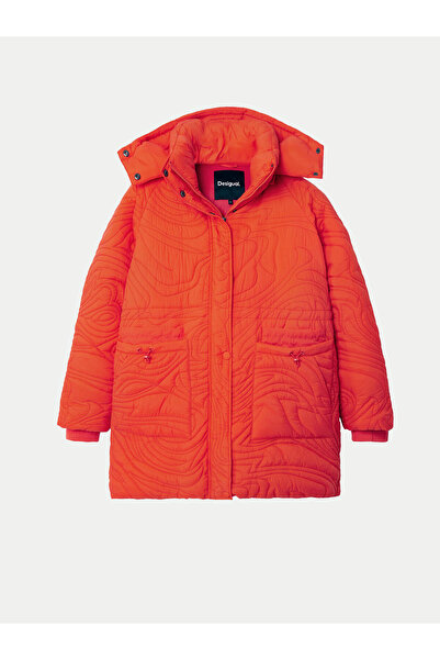 Desigual Γυναικείο Χειμερινό Μπουφάν 24WWEWAC Πορτοκαλί