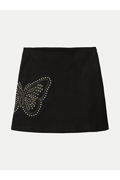 Desigual Γυναικεία Μίνι Φούστα 24WWFW01 Μαύρη