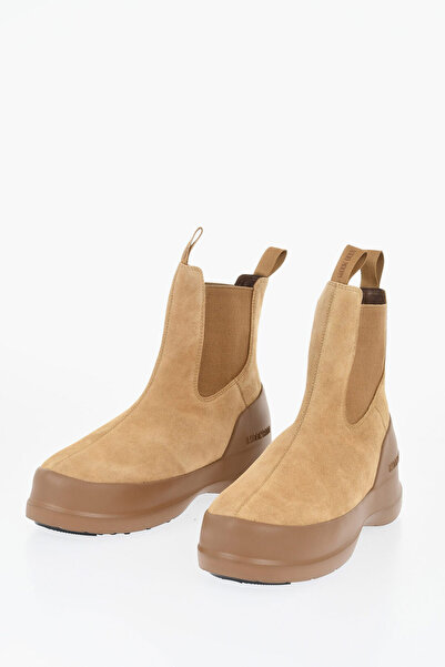 MOON BOOT Suede Luna Chelsea Booties