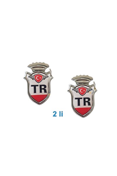 restinal Ghia Taçlı Arma Tr Written and Turkish Flag 3D 3m Drop Plastic Car F...