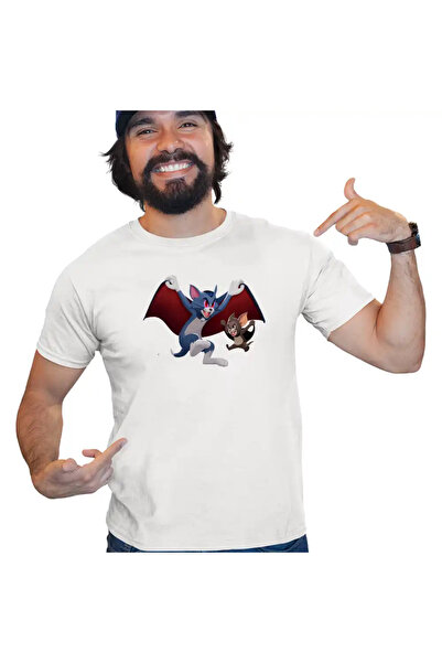 OEM Tricou Barbati Tom si Jerry Dracula Vampiri Halloween Horror