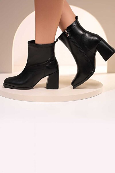 MİLOS Footwear Kadin Önü Kare yandan fermuarlı bot