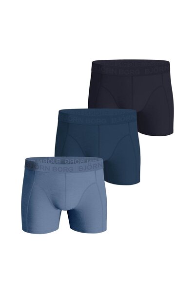 Björn Borg Herren Boxershorts, 3er Pack - Cotton Stretch Trunks, Big Logo, Unterhose, Baumwolle