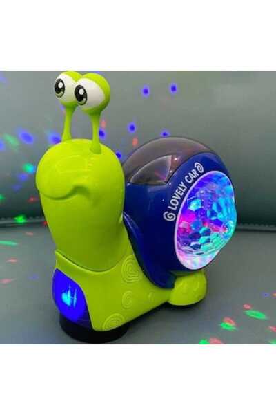 Duman Işıklı Müzikli Yürüyen Salyangoz | Bebek Emekleme Oyuncağı | 9×13,5×13,...