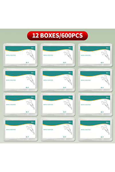 Choice1 12 صندوقًا لـ 600 قطعة 1000/600/300/150 قطعة - خيط تنظيف الأسنان فائق...