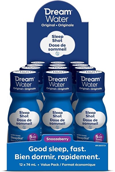 genernic Dream Water Sleep Shot Original - Single Bottle Sleep Aid with Melatonin 5mg, 2.5 Oz (74ml), Pack of
