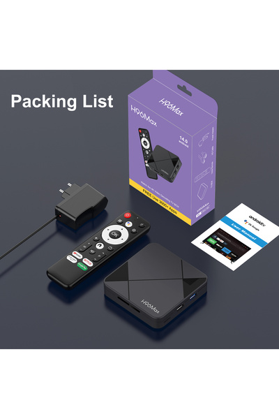 h96max RK3518 4K Android 14 TV Box 2GB RAM 16GB Medya Oynatıcı Air Mouse WiFi6 BT 5.4 Ethernet Sesli Komut