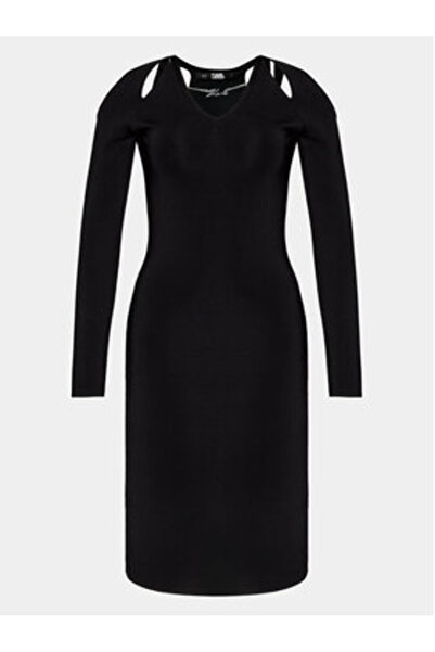 Karl Lagerfeld Γυναικείο Φόρεμα Κοκτέιλ 240W1331 Μαύρο
