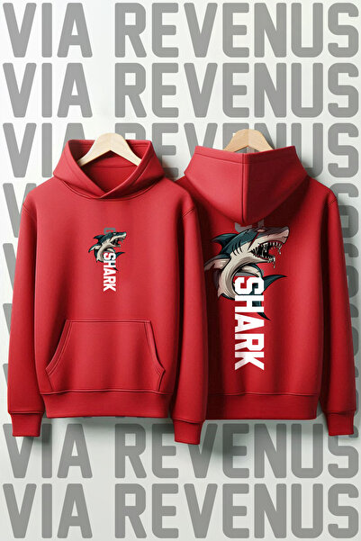 Vordevia Hanorac cu glugă cu 3 fire, imprimat față și spate, pentru sală de g...