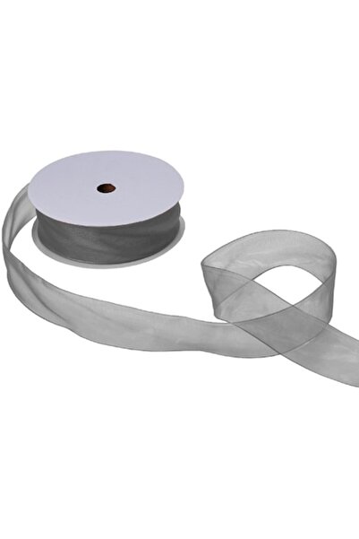 Creativ Deco Plus Panglică de organza, lățime 2 cm, culoare gri, rolă 40 m