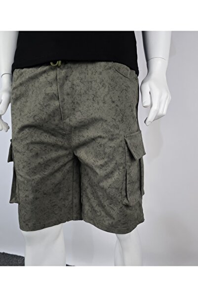 Red Planet Men’s Cargo Shorts with Multiple Pockets and Adjustable Waist