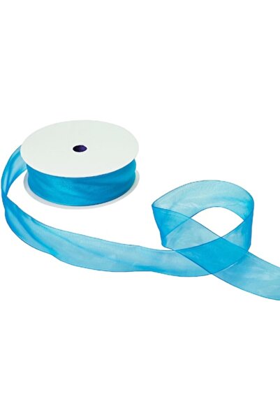 Creativ Deco Plus Panglică de organza, lățime 2 cm, culoare turcoaz, rolă 40 m