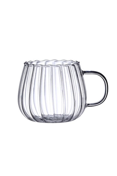 choice2 أكواب قهوة شفافة من زجاج البورسليكات العالي سعة 400 مل، كوب مخطط إبداعي، كوب حليب الإفطار، كوب ماء