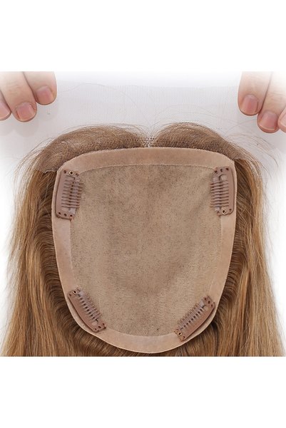 SÇ PERUK Front Extra Tulle Auburn Baby Base Topper - 13X14Cm