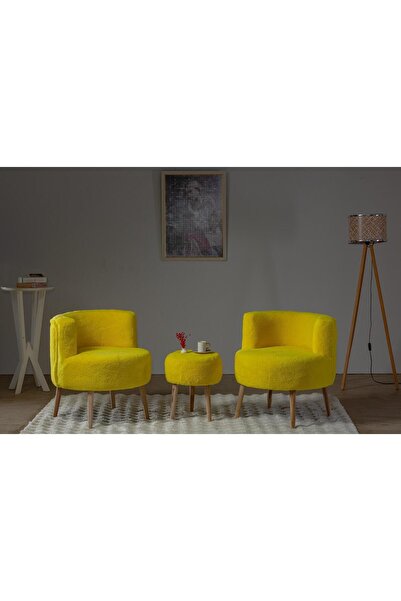 MZS DİZAYN İKİLİ BERJER KOLTUK ÇAY SETİ VE PUF TAKIMI (SALON,BALKON,OFİS)3LÜ ...