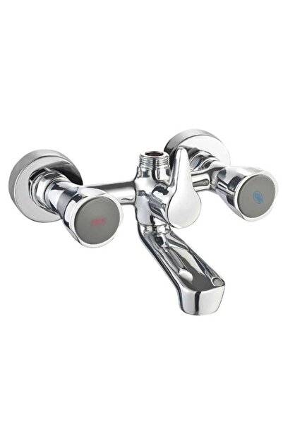 HESANIT حنفية خلاط حمام كلاسيكية بمقبضين، رذاذ مطر، حنفية مثبتة على الحائط - ...