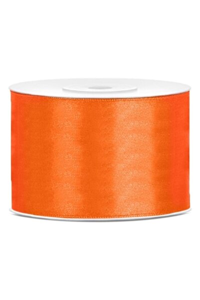 OEM Panglică de satin, lățime 5 cm, 1 rolă 22,9 m portocaliu