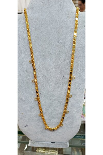 Nurtakı Pullu Halkalı Çeyrek ve Yarımlık Takılabilecek Altın Renk Kaplama Zinciri