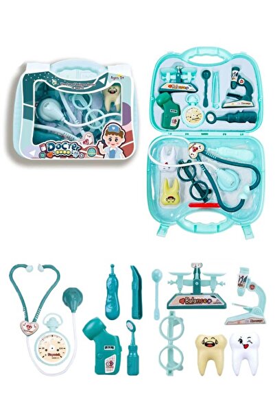 Fun Moment مجموعة طبيب للأطفال الصغار مع أدوات واقعية متعددة الوظائف