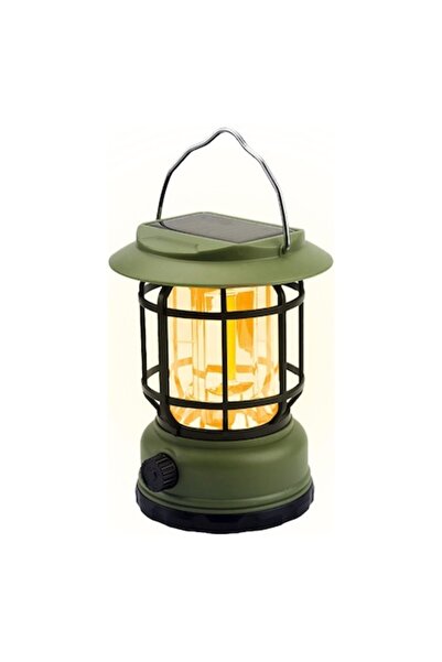 Optim Solution Φορητή ηλιακή λάμπα φόρτισης, vintage φανάρι, ρυθμιζόμενη έντα...