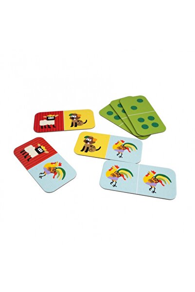 Barbo Toys Joc DOMINO in cutie - Wacky Wonders, Barbo Toys, Lemn, + 1 an