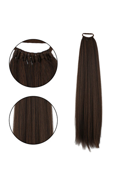 TAM TARZ Αλογοουρά με λαστιχένια πόρπη - καφέ καραμέλα