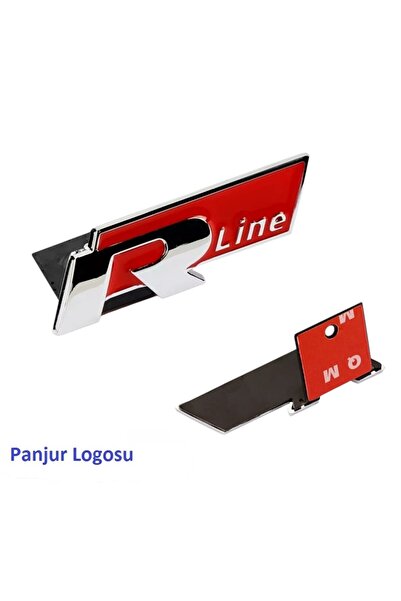 restinal R Line Metal Ön Panjur Logo Amblem Araba Rozeti 3D 3M Bantlı Otomobi...