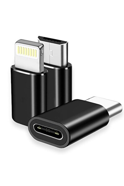 Optim Solution Set 3x Adaptor OTG, 1x USB-C la USB, la Micro-USB, la Lightnin...