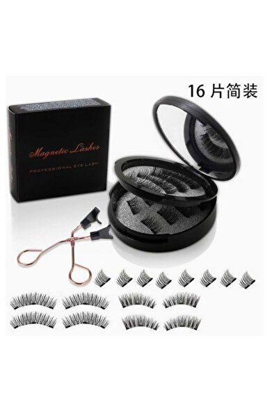 VIUAUAX رموش صناعية مغناطيسية مزدوجة لا تتطلب تحديد العيون أو غراء، مجموعة رم...