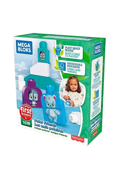 FISHER PRICE Construction Set, 10 Pieces, Bioplastic, Multicolor, +1 Year