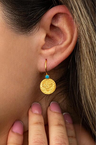 Çgk Çiğdem Gürel Kuyumculuk Sallantılı Baskı Reşat Altın Küpe