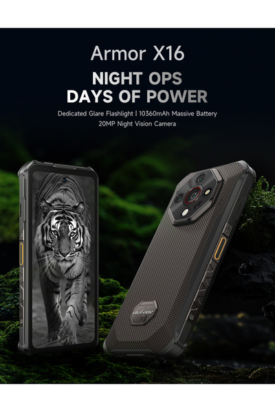 ULEFONE ARMOR X16|6gb ram 128gb rom|10360mAh Battary|6.56" hd+ screen|Triple Camera|android 15|nfc