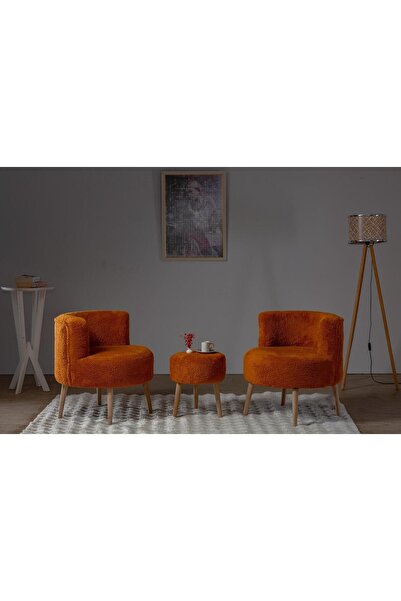 MZS DİZAYN İKİLİ BERJER KOLTUK ÇAY SETİ VE PUF TAKIMI (SALON,BALKON,OFİS)3LÜ ...