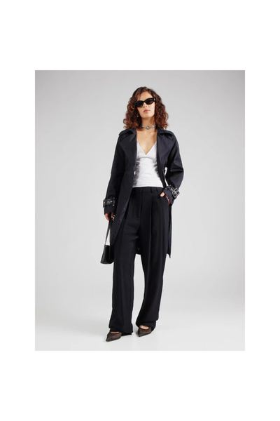 Guess Raphaelle Women's Black Trench Coat W5Yl02Whdf1-Jblk