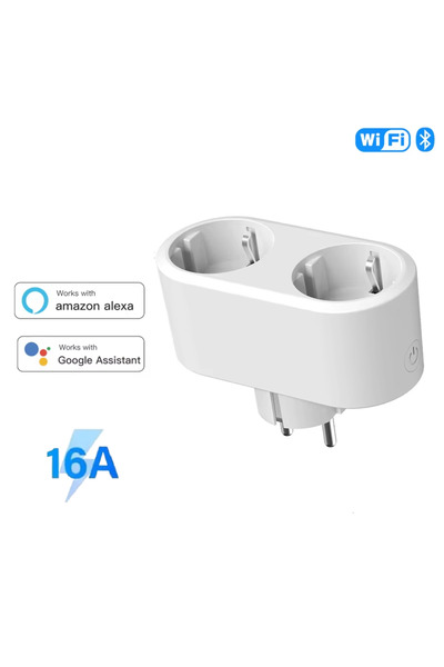 Choice4 مقبس ذكي مزدوج من Tuya يعمل بتقنية الواي فاي، بجهد 110-240 فولت، يدعم...