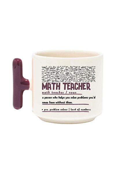 qoeuyl boutique كوب قهوة لاتيه مطبوع عليه عبارة 'معلم الرياضيات' مع مقبض على ...