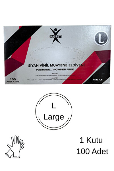 Has-Pet Siyah Vinil Eldiven L Beden