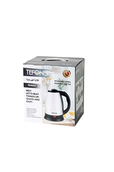 TEFONER غلاية كهربائية من الفولاذ المقاوم للصدأ من ماركة TEFONER، طراز TE-KE0...