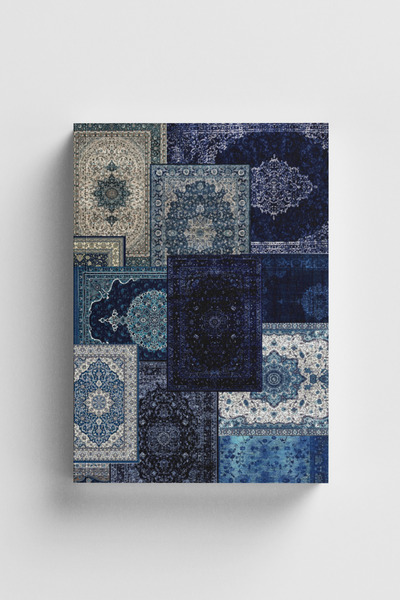 Bi Dünya Haber سلسلة الكولاج العرقي 1 - دفتر ملاحظات منقط باللون الأزرق